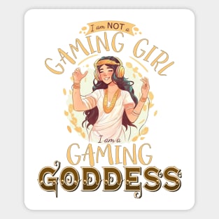 Gaming Girl Gaming Goddess Fun Cartoon Design Magnet